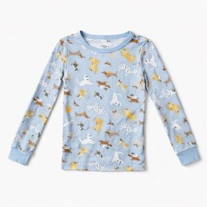 Milkberry Bamboo Dog Print Pajama Top Size 4T Blue Puppy Print